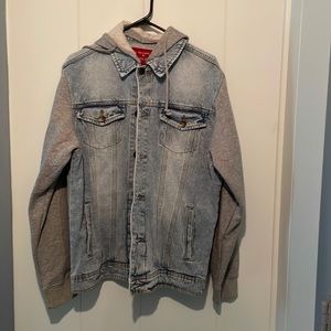 Hooded jean jacket